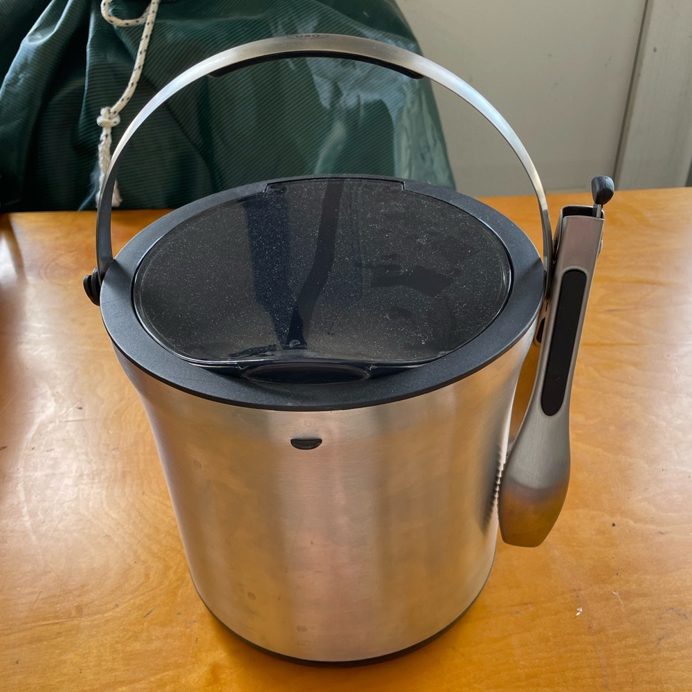 Steel Ice Bucket & Tong Set